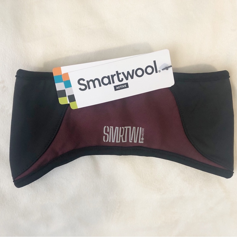 🆕 Smartwool Active Wind Headband Black Cherry
